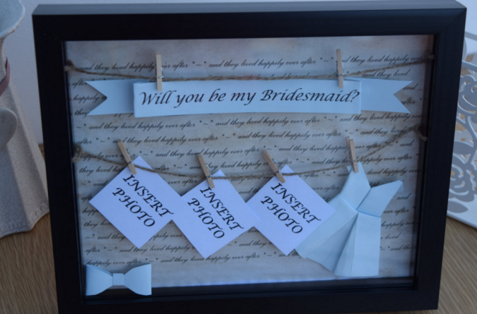 Will you be my bridemaid frame